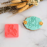 Oh Baby Emboss 3D Printed Cookie Stamp