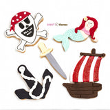 Pirate 5pce Stainless Steel Cookie Cutter Pack