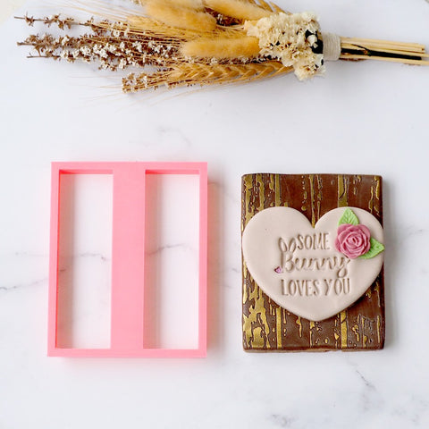 Plaque Rectangle Large 3D Printed Cookie Cutter