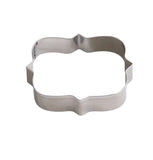Plaque Rectangle Scroll  Stainless Steel Cookie Cutter