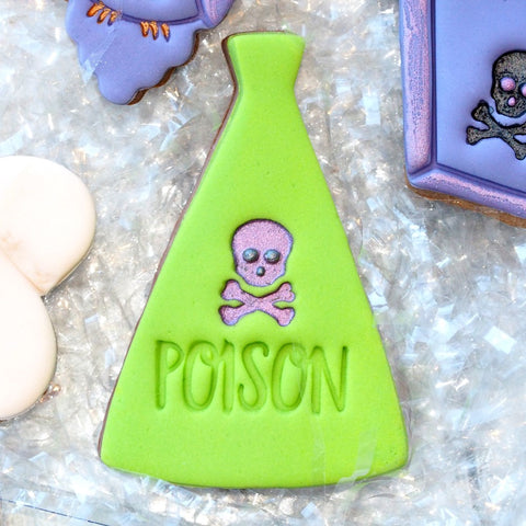 Poison Emboss 3D Printed Cookie Stamp