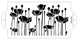 Poppies Field Cake Stencil