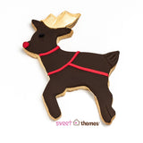 Reindeer Stainless Steel Cookie Cutter with Swing Tag