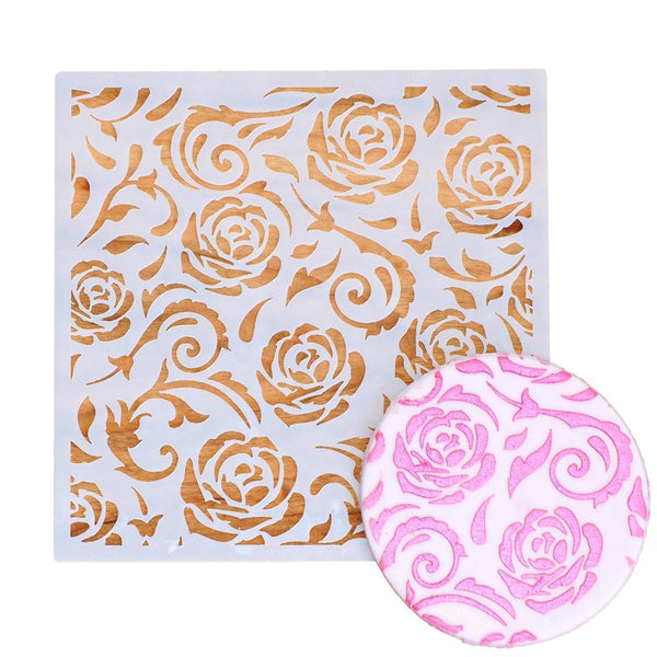 Roses Cookie Stencil