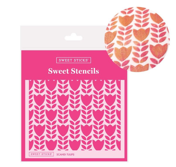 Scandi Tulips Cookie Stencil