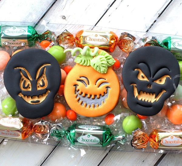 Halloween Scary Faces Emboss 3D Printed Cookie Stamp Pack (3 pce)