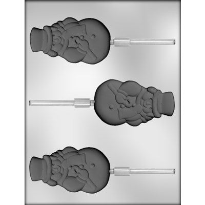 Snowman Sucker Flat Chocolate Mould