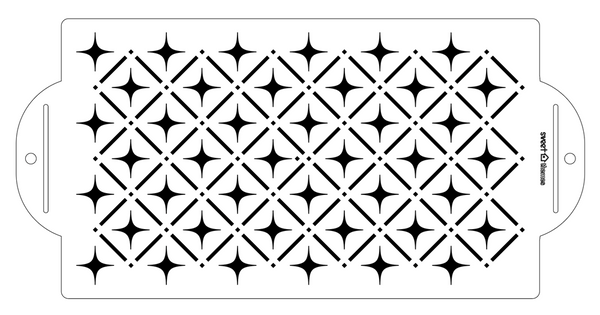 Stars Sparkling Trellis Cake Stencil