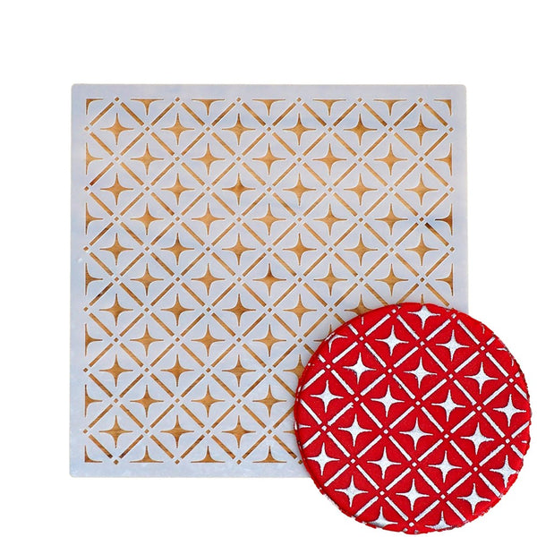 Stars Sparkling Trellis Cookie Stencil