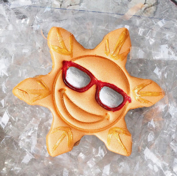 Sun Face Emboss 3D Printed Cookie Stamp