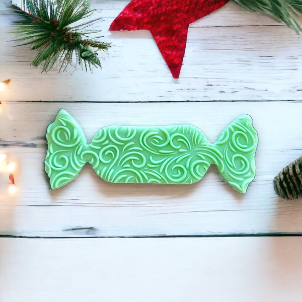 Swirl Pattern Background Raise It Up / Deboss Cookie Stamp