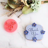 Thank You (Bold Script) Emboss 3D Printed Cookie Stamp