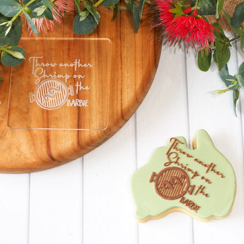 Throw another Shrimp on the BBQ Raise It Up / Deboss Cookie Stamp