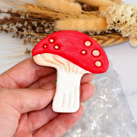 Toadstool / Mushroom (Stamp Set) Emboss 3D Printed Cookie Stamp + Stainless Steel Cookie Cutter