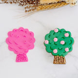 Tree (Stamp Set) Emboss 3D Printed Cookie Stamp + Stainless Steel Cookie Cutter