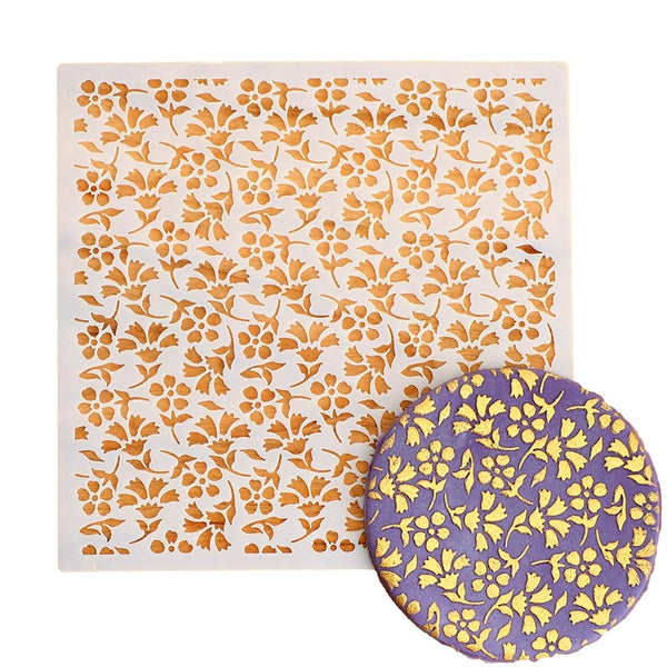 Vintage Flower Cookie Stencil