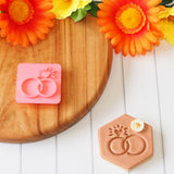 Wedding Rings Emboss 3D Printed Cookie Stamp