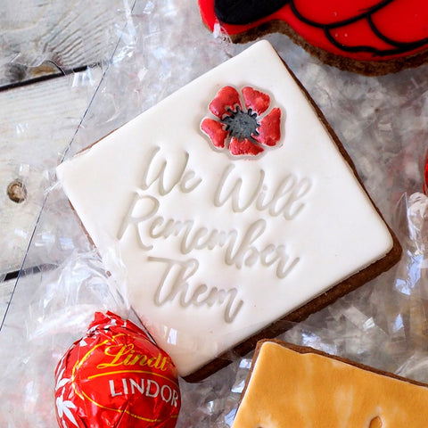 Remembrance Day "We Will Remember Them" Emboss 3D Printed Cookie Stamp