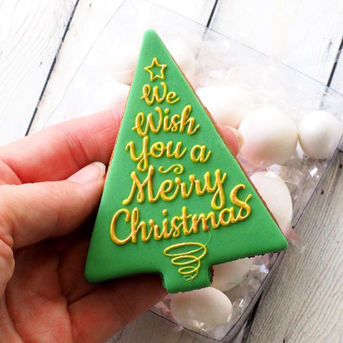 We wish you a Merry Christmas (Stamp Set) Raise It Up / Deboss Cookie Stamp  + 3D Printed Cookie Cutter