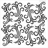 Windy Swirls Pattern Cookie Stencil