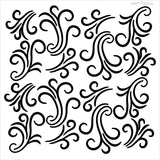 Windy Swirls Pattern Cookie Stencil
