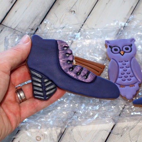 Witch Boot (Stamp Set) Emboss 3D Printed Cookie Stamp  + Stainless Steel Cookie Cutter