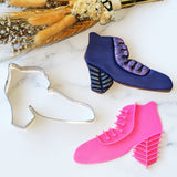 Witch Boot (Stamp Set) Emboss 3D Printed Cookie Stamp  + Stainless Steel Cookie Cutter