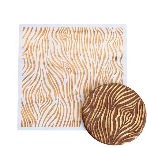 Woodgrain / Zebra Stripes Cookie Stencil