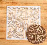 Woodgrain / Zebra Stripes Cookie Stencil