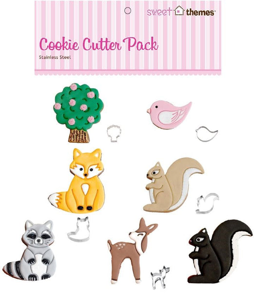 Woodland 5pce Stainless Steel Cookie Cutter Pack