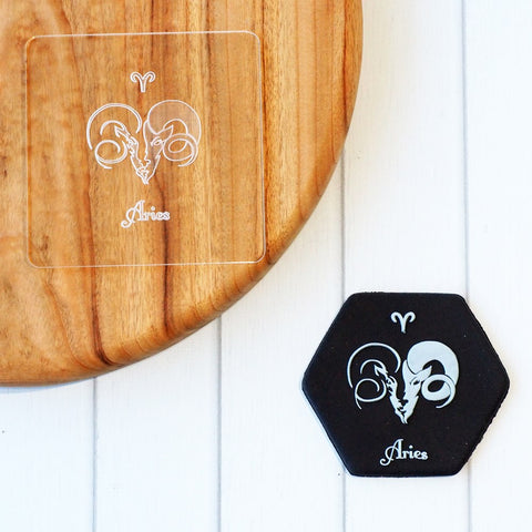 Birthday Zodiac Aries Raise It Up / Deboss Cookie Stamp