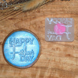 Happy Father's Day (Script & Capitals) Emboss Cookie Stamp