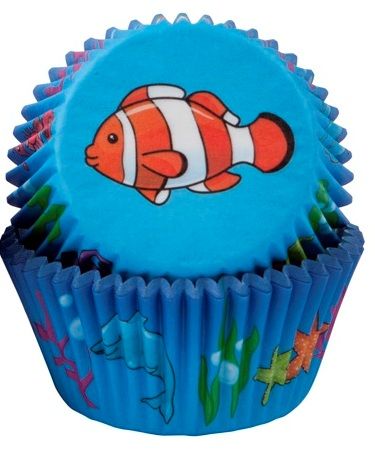 Tropical Fish  Cupcake Cases  - 50 Pack  - End of the Line