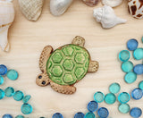 Sea Turtle (Stamp Set) Emboss 3D Printed Cookie Stamp + 3D Printed Cookie Cutter