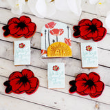 Poppy Flower (Stamp Set) Raise It Up / Deboss Cookie Stamp  + Stainless Steel Cookie Cutter