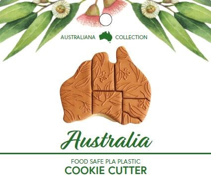 Australia 3D Printed Cookie Cutter with Recipe Card