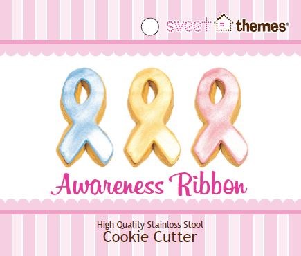 Awareness Ribbon Stainless Steel Cookie Cutter with Swing Tag
