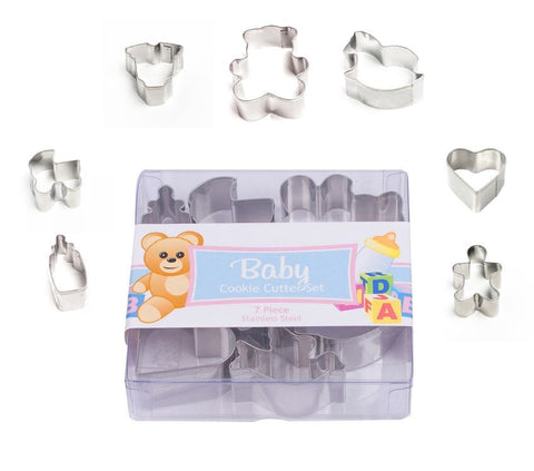 Baby Boxed (with Heart) Mini Cookie Cutter Set 7pce