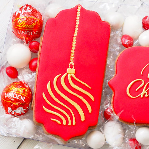 Christmas Bauble Swirl Raise It Up / Deboss Cookie Stamp
