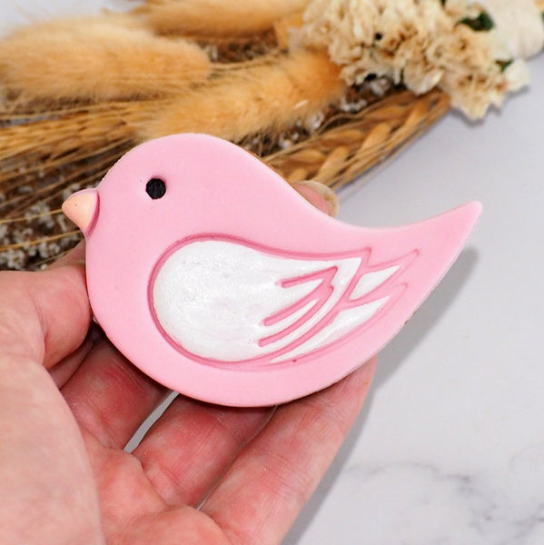 Bird (Stamp Set) Emboss 3D Printed Cookie Stamp + Stainless Steel Cookie Cutter