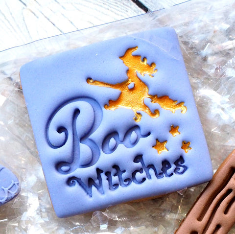 Boo Witches Emboss 3D Printed Cookie Stamp