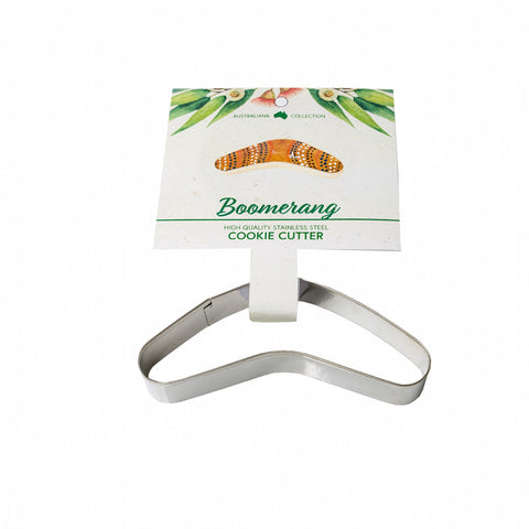 Boomerang Stainless Steel Cookie Cutter with Recipe Card