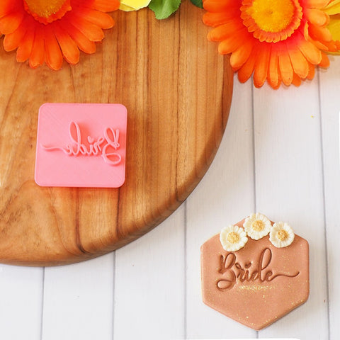 Bride Emboss 3D Printed Cookie Stamp