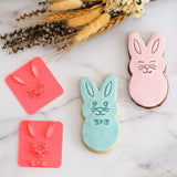 Bunny Faces Emboss 3D Printed Cookie Stamp Set (2 pce)