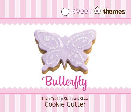 Butterfly Stainless Steel Cookie Cutter with Swing Tag