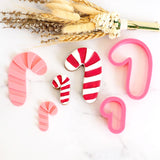 Candy Canes (Stamp Set) Emboss 3D Printed Cookie Stamps & Cookie Cutter Pack (4 pce)