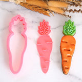 Carrot (Stamp Set) Emboss 3D Printed Cookie Stamp + 3D Printed Cookie Cutter