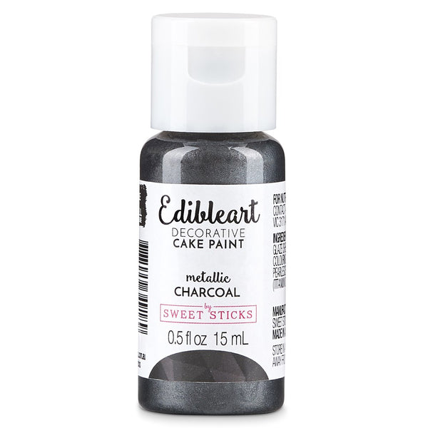 Charcoal Edible Art Paint 15ml - Metallic