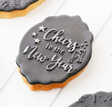 Cheers to the New Year Raise It Up / Deboss Cookie Stamp