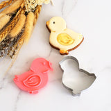 Chick (Stamp Set) Emboss 3D Printed Cookie Stamp + Stainless Steel Cookie Cutter